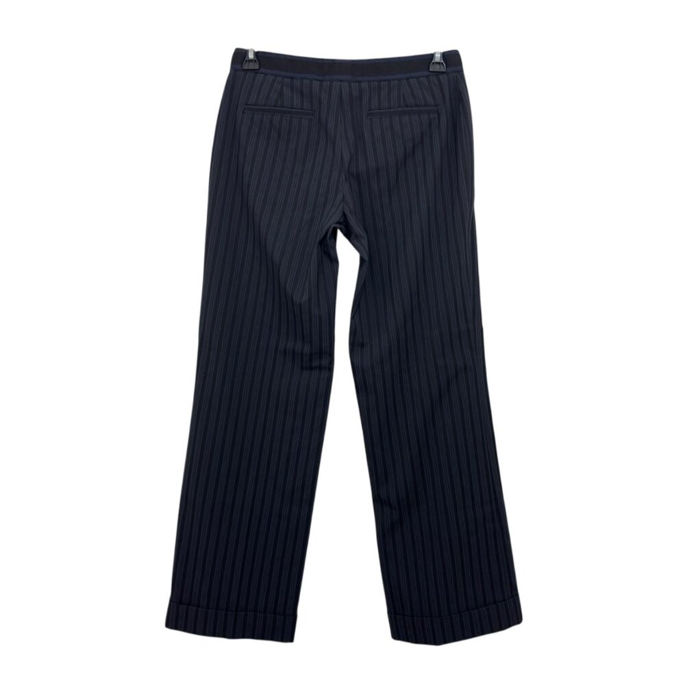 VINTAGE Nine West Cyndi Womens Black/Navy Striped Wide Legs Dress Pants SZ 6 - Picture 11 of 16
